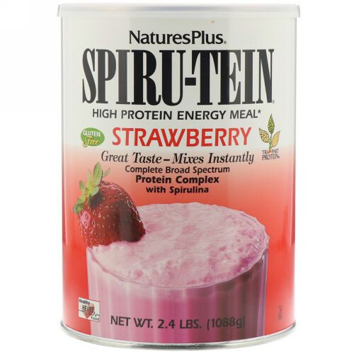 Nature's Plus, スピルテイン、ハイプロテインエナジーミール、 ストロベリー、 2.4ポンド (1088 g)