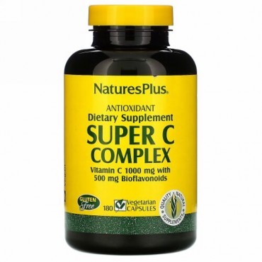 Nature's Plus, スーパーC コンプレックス、植物性カプセル180粒