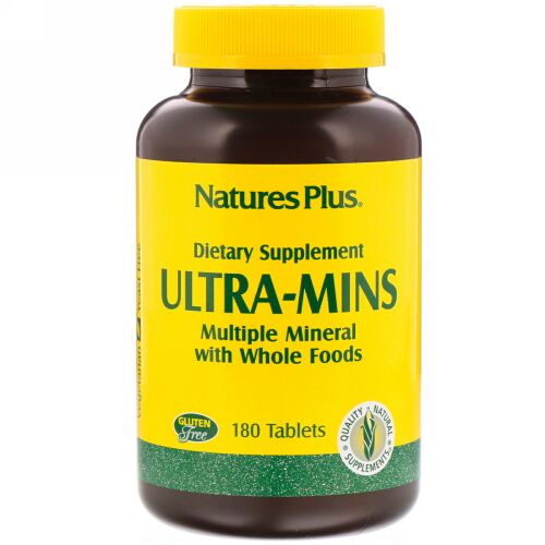 Nature's Plus, ウルトラミンス、複合ミネラル配合全体フード、タブレット180粒