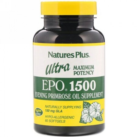 Nature's Plus, Ultra EPO 1500、マキシマム・ポテンシー、ソフトジェル 60 錠