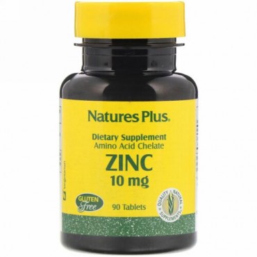 Nature's Plus, 亜鉛、10mg、90錠