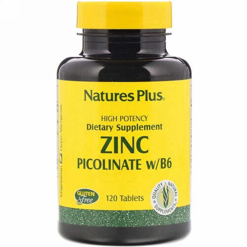 Nature's Plus, 亜鉛ピコリネート・B-6、 120タブレット