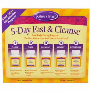 Nature's Secret, 5日間断食&浄化、 5部、 5日間プログラム (Discontinued Item)