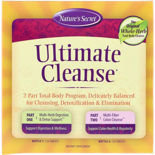 Nature's Secret, アルティメットクレンズ、2パートトータルボディプログラム、2ボトル、各120錠
