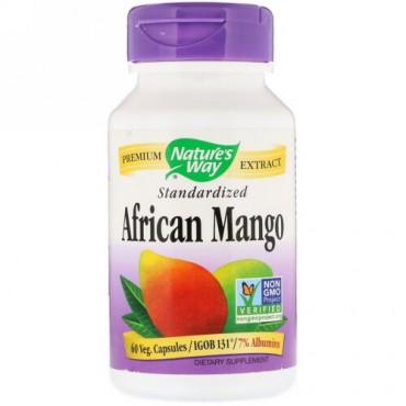 Nature's Way, アフリカン・マンゴー、標準化、Vキャップ60錠 (Discontinued Item)