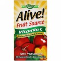 Nature's Way, Alive! （アライブ！）フルーツ源、ビタミンC、植物性カプセル120粒