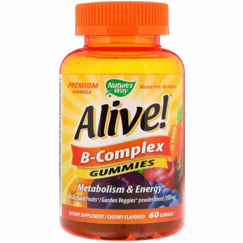 Nature's Way, Alive! （アライブ！）B-コンプレックス、チェリーフレーバー、60 グミ