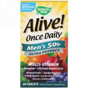 Nature's Way, Alive! （アライブ！）一日一回、50歳以上の男性に、マルチビタミン、60粒