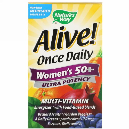 Nature's Way,  Alive! （アライブ！）1日1錠女性用50＋マルチビタミン、60粒