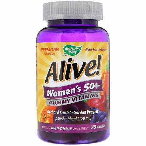 Nature's Way, Alive! （アライブ！）女性用 50+ グミ・ビタミン、グミ75粒