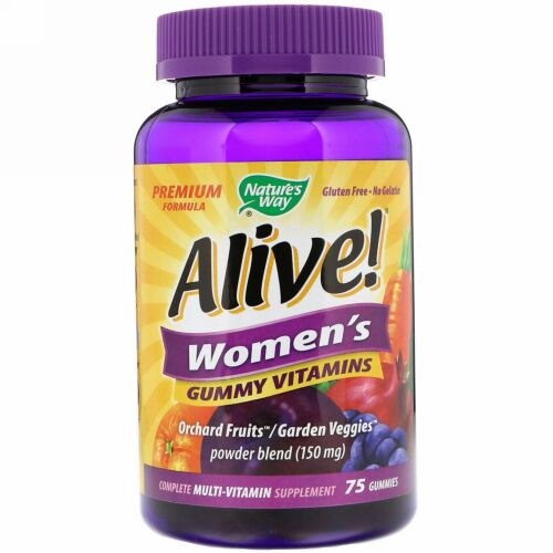 Nature's Way, Alive! （アライブ！）女性用グミ・ビタミン、グミ75粒