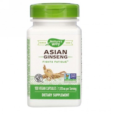 Nature's Way, Asian Ginseng, 1,120 mg, 100 Vegan Capsules