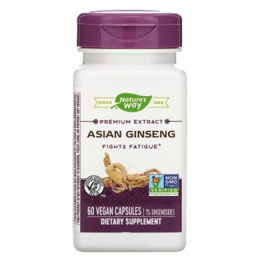 Nature's Way, Asian Ginseng, 60 Vegan Capsules