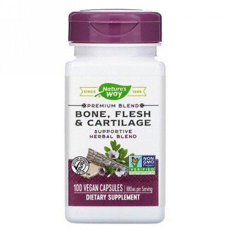 Nature's Way, Bone, Flesh & Cartilage, 880 mg, 100 Vegan Capsules (Discontinued Item)