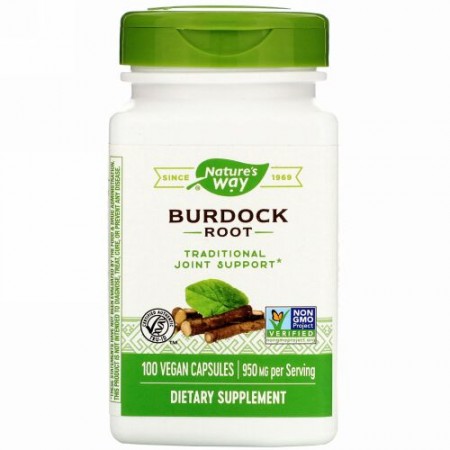 Nature's Way, Burdock Root, 950 mg, 100 Vegan Capsules