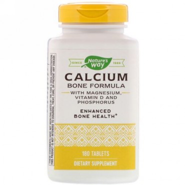 Nature's Way, Calcium Bone Formula with Magnesium, Vitamin D and Phosphorus, 180 Tablets