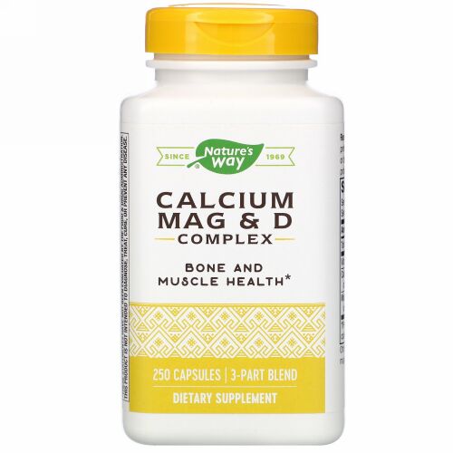 Nature's Way, カルシウム、マグネシウム & ビタミンDコンプレックス, 250 カプセル