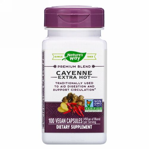 Nature's Way, Cayenne Extra Hot, 100 Vegan Capsules