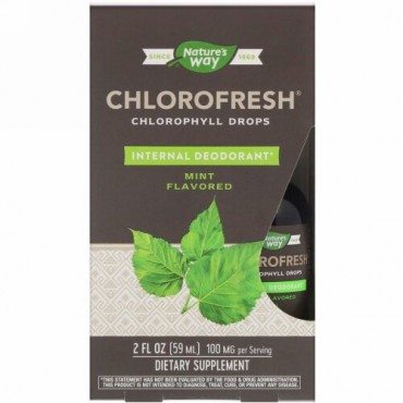 Nature's Way, クロロフレッシュ、液状クロロフィル、ミント味、2 fl oz (59 ml)