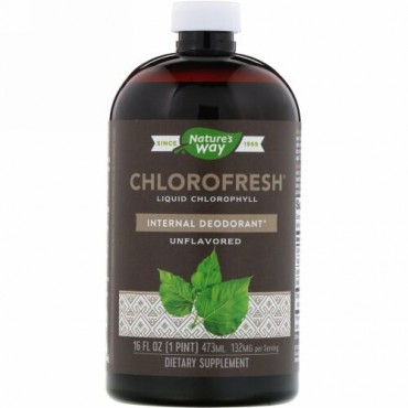 Nature's Way, クロロフレッシュ、リキッドクロロフィル、無香料、16液量オンス (473.1 ml)