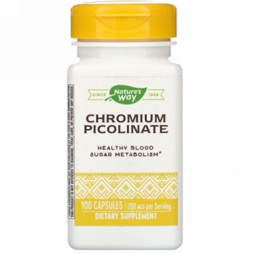 Nature's Way, クロミウム・ピコリネート, 200 mcg, 100 カプセル