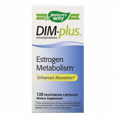 Nature's Way, DIM-plus、エストロゲンメタボリズム、植物性カプセル 120粒