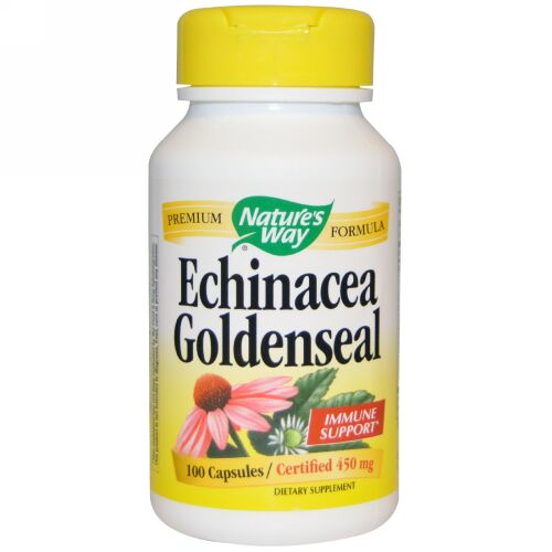 Nature's Way, Echinacea Goldenseal, 450 mg, 100 Veggie Caps (Discontinued Item)
