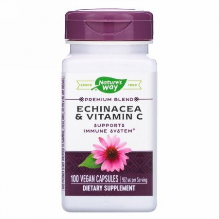 Nature's Way, Echinacea & Vitamin C, 922 mg, 100 Vegan Capsules