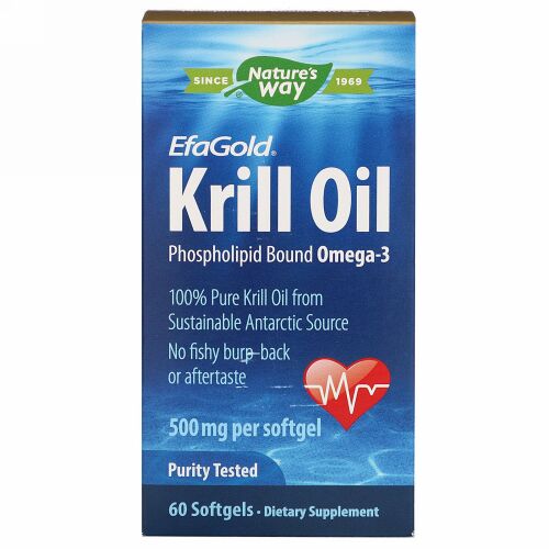 Nature's Way, EfaGold, オキアミ油, 500 mg, 60ソフトジェル
