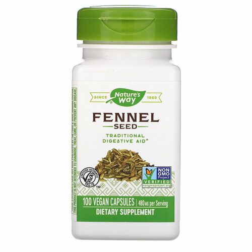 Nature's Way, Fennel Seed, 480 mg, 100 Vegan Capsules