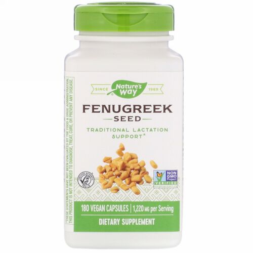 Nature's Way, Fenugreek Seed, 1,220 mg, 180 Vegan Capsules