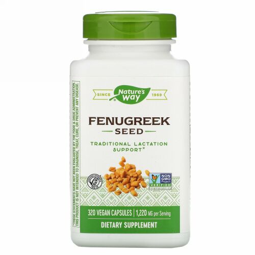 Nature's Way, フェヌグリークシード、1,220 mg、ビーガンカプセル320粒