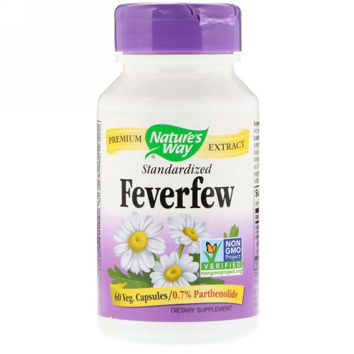 Nature's Way, Feverfew, Standardized , 60 Veg. Capsules (Discontinued Item)