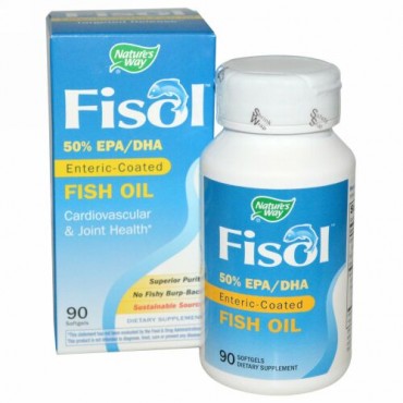 Nature's Way, Fisol, Enteric Coated Fish Oil, 90 Softgels (Discontinued Item)