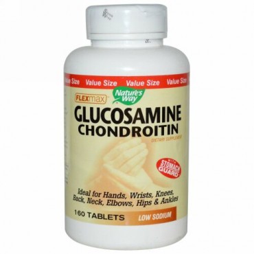 Nature's Way, FlexMax, Glucosamine Chondroitin, Low Sodium, 160 Tablets (Discontinued Item)