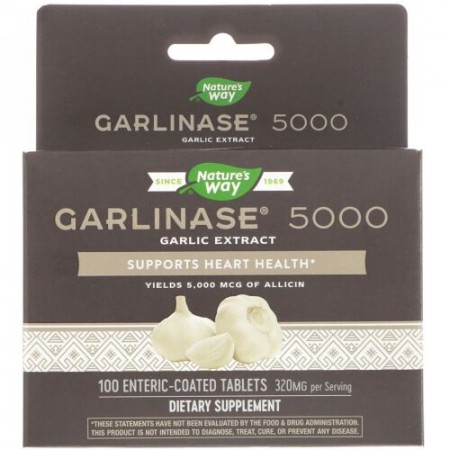 Nature's Way, ガリナーゼ5000、320mg、腸溶性コーティング錠剤100錠