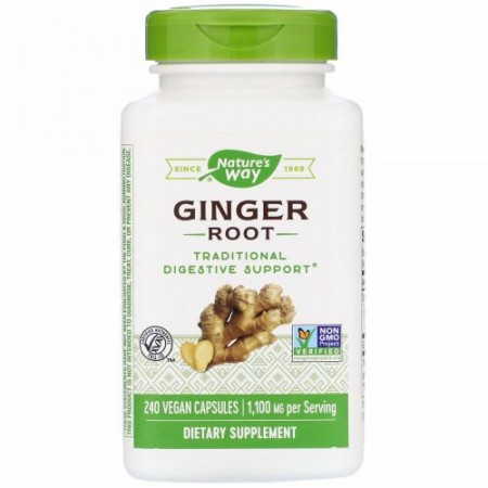 Nature's Way, ショウガ根、1,100mg、ビーガンカプセル240粒