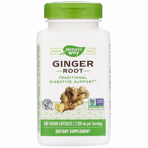 Nature's Way, ショウガ根、1,100mg、ビーガンカプセル240粒
