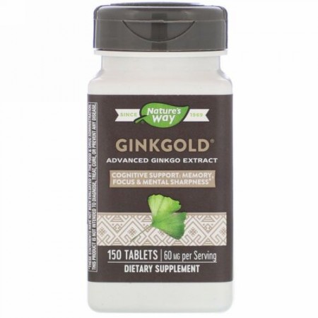 Nature's Way, Ginkgold（ギンコゴールド）、60mg、150粒