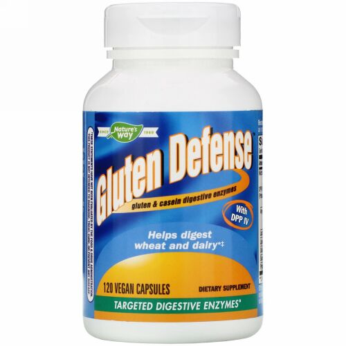 Nature's Way, DPP IV配合Gluten Defense（グルテンディフェンス）、ビーガンカプセル120粒