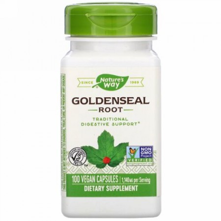 Nature's Way, Goldenseal Root, 1,140 mg, 100 Vegan Capsules