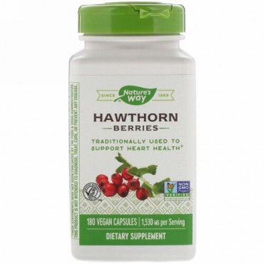Nature's Way, Hawthorn Berries, 1,530 mg, 180 Vegan Capsules