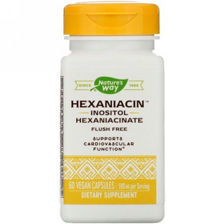 Nature's Way, HexaNiacin, 590 mg, 60 Vegan Capsules
