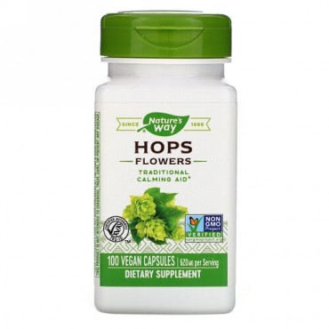 Nature's Way, Hops Flowers, 620 mg, 100 Vegan Capsules