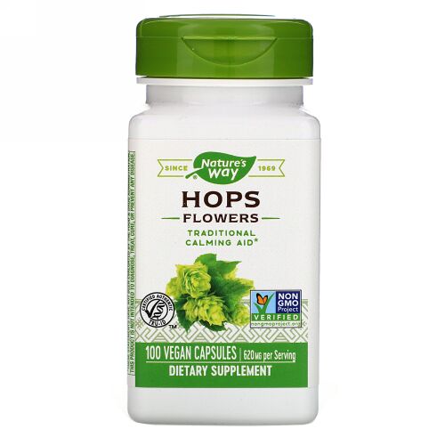 Nature's Way, Hops Flowers, 620 mg, 100 Vegan Capsules