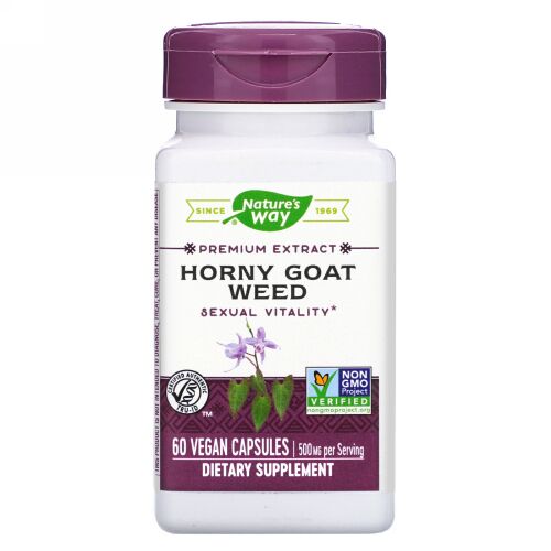 Nature's Way, Horny Goat Weed, 500 mg, 60 Vegan Capsules