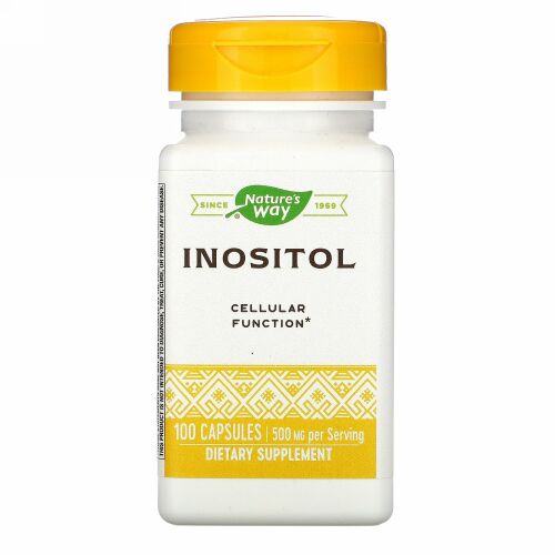 Nature's Way, イノシトール、 一日一錠、 500 mg、 100カプセル