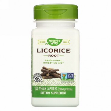 Nature's Way, Licorice Root, 900 mg, 100 Vegan Capsules