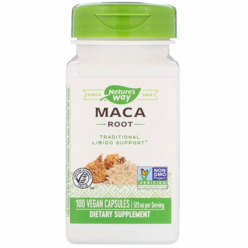 Nature's Way, マカ根、525mg、植物性カプセル100粒