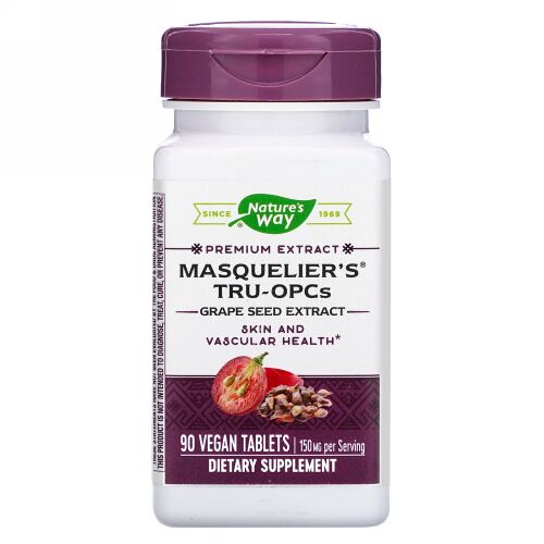 Nature's Way, Masquelier's（マスケリエズ）Tru-OPC、150mg、ヴィーガンタブレット90粒